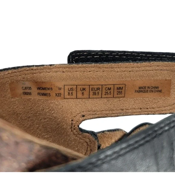 Cobb Hill May Womens 8.5 Sandals Leather Black Comfort Strappy Casual NEW - Picture 4 of 5